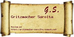 Gritzmacher Sarolta névjegykártya